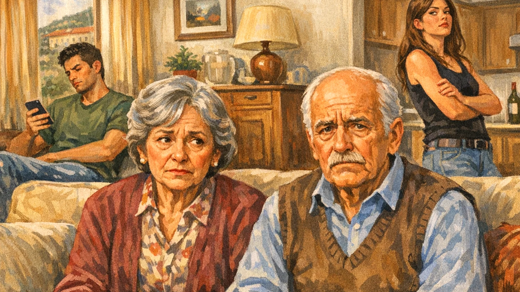 I nonni faticano a stabilire regole e limiti chiari con i nipoti giovani adulti che, pur essendo maggiorenni e indipendenti, si comportano in modo irrispettoso durante le visite, pretendendo aiuti economici e trattando la casa dei nonni come un hotel, generando tensioni sul confine tra affetto e rispetto reciproco"